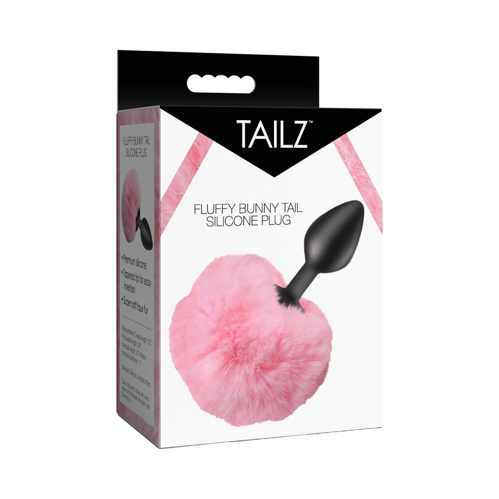 tailz-fluffy-bunny-tail-silicone-plug-pink Tailz Fluffy Bunny Tail Silicone Plug Pink - Image 1