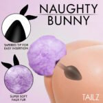 Tailz Fluffy Bunny Tail Silicone Plug Purple - Image 4