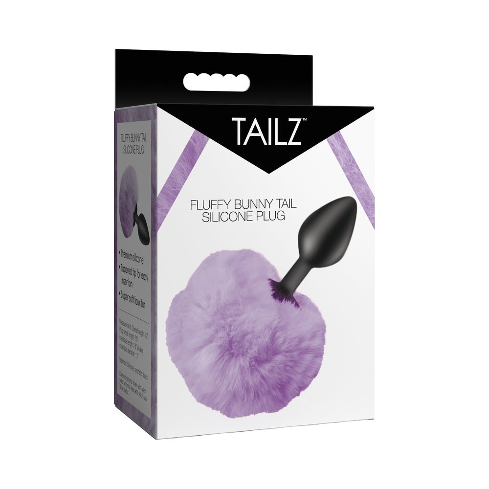 tailz-fluffy-bunny-tail-silicone-plug-purple Tailz Fluffy Bunny Tail Silicone Plug Purple - Image 1