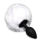 Tailz Fluffy Bunny Tail Silicone Anal Plug – White - Image 2