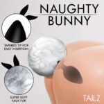 Tailz Fluffy Bunny Tail Silicone Anal Plug – White - Image 4