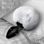 Tailz Fluffy Bunny Tail Silicone Anal Plug – White - Image 5