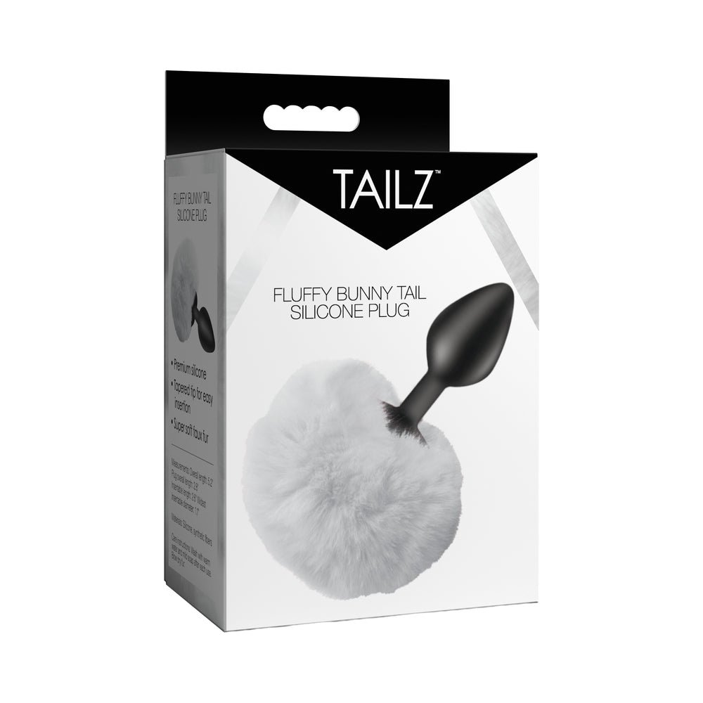 tailz-fluffy-bunny-tail-silicone-plug-white Tailz Fluffy Bunny Tail Silicone Plug White - Image 1