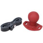 Tantus Beginner Ballgag Crimson – Silicone with Leather Straps - Image 3