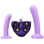 Tantus Bend Over Intermediate Strap-On Harness Kit with Dildos and Bullet Vibrator – Lavender - Image 2