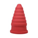 Tantus Cone Ripple Dildo – Ruby - Image 2