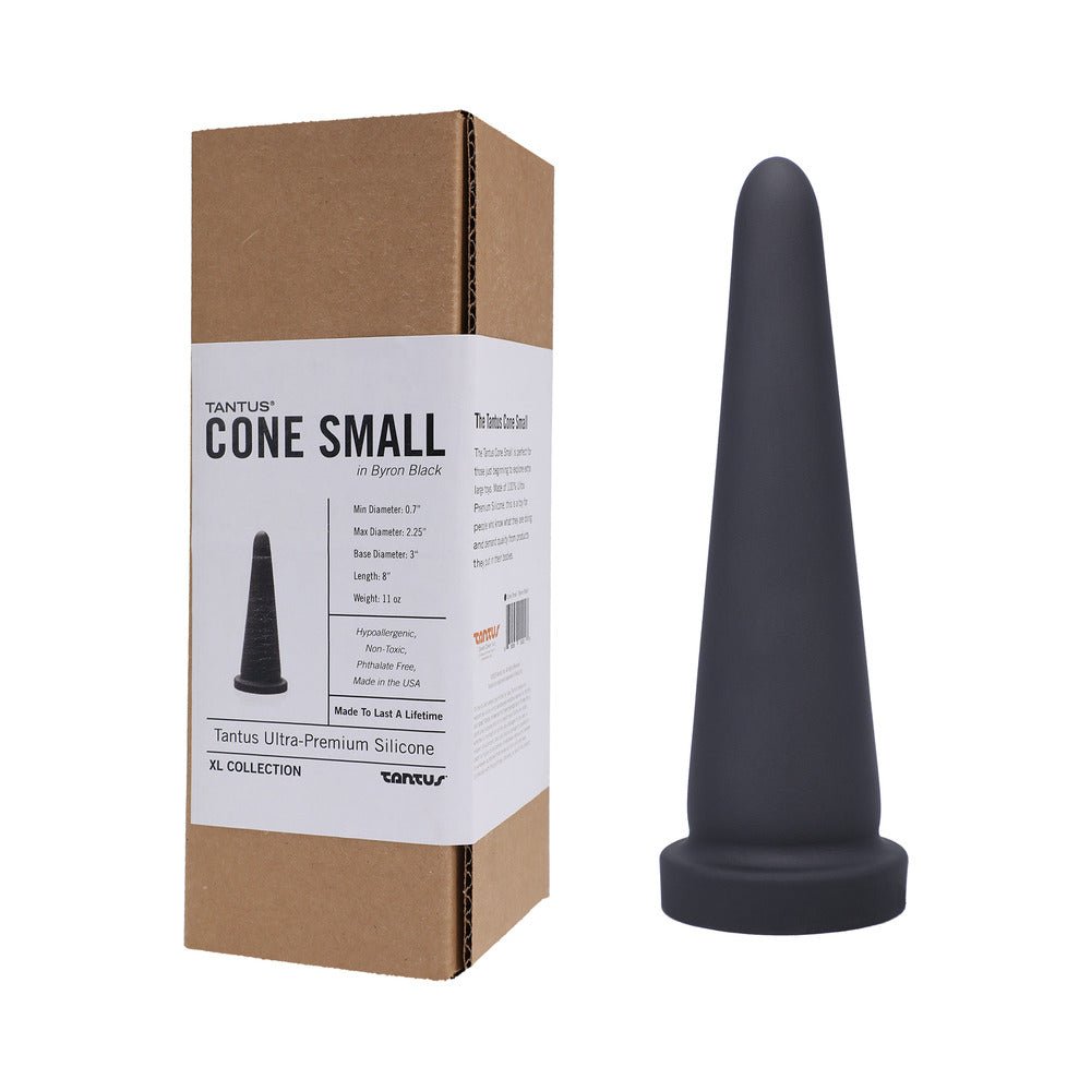tantus-cone-small-dildo-onyx-box Tantus Cone Small Dildo Onyx (Box) - Image 1