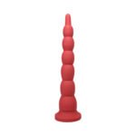 Tantus Cowboy Beaded Dildo Garnet (Box) - Image 2