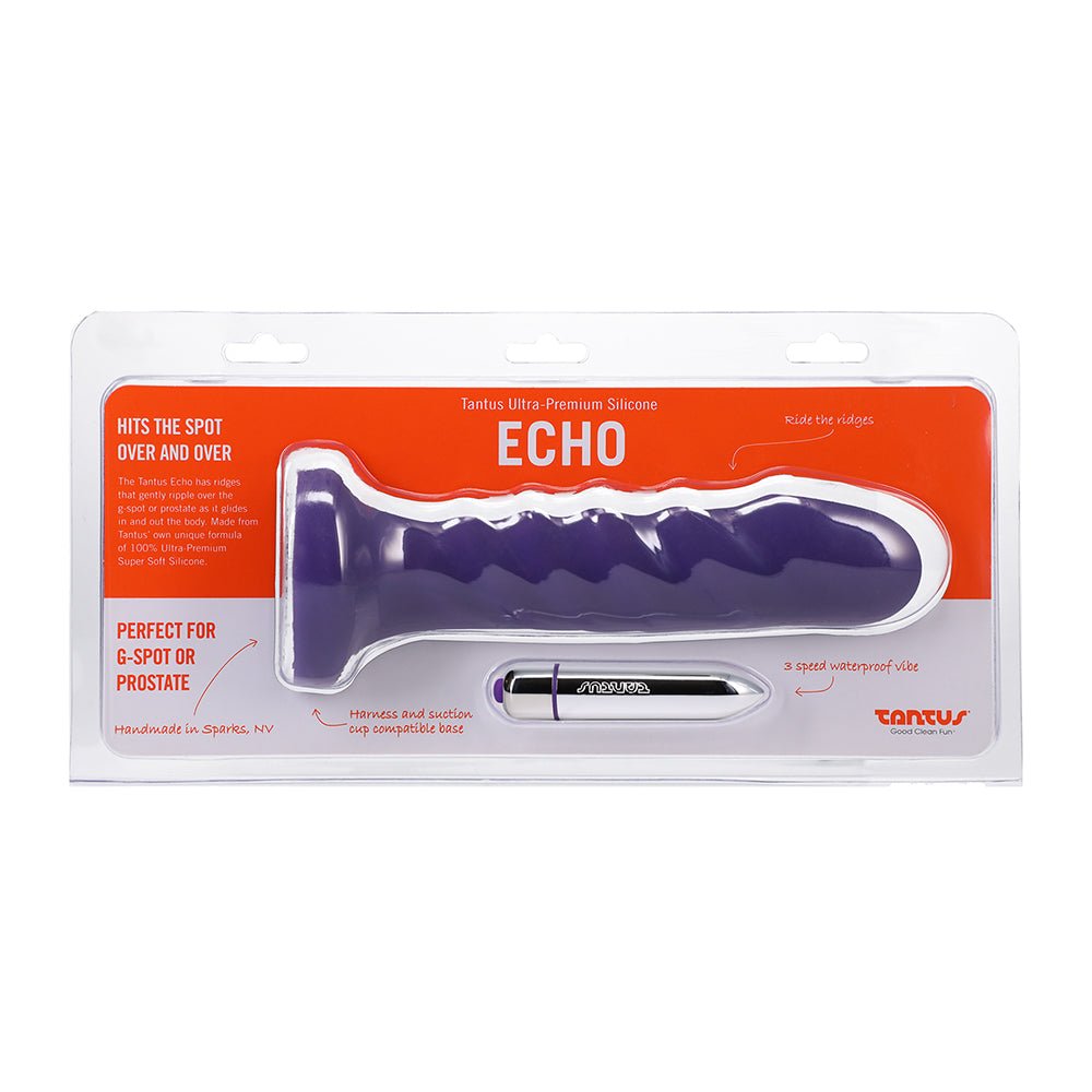 tantus-echo-vibrating-dildo-amethyst Tantus Echo Vibrating Dildo Amethyst - Image 1