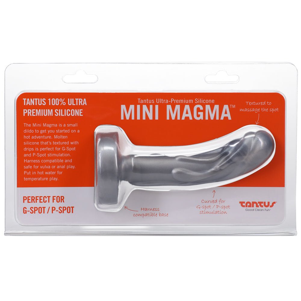 tantus-mini-magma-5-in-fantasy-dildo-firm-silver Tantus Mini Magma 5 in. Fantasy Dildo Firm Silver - Image 1