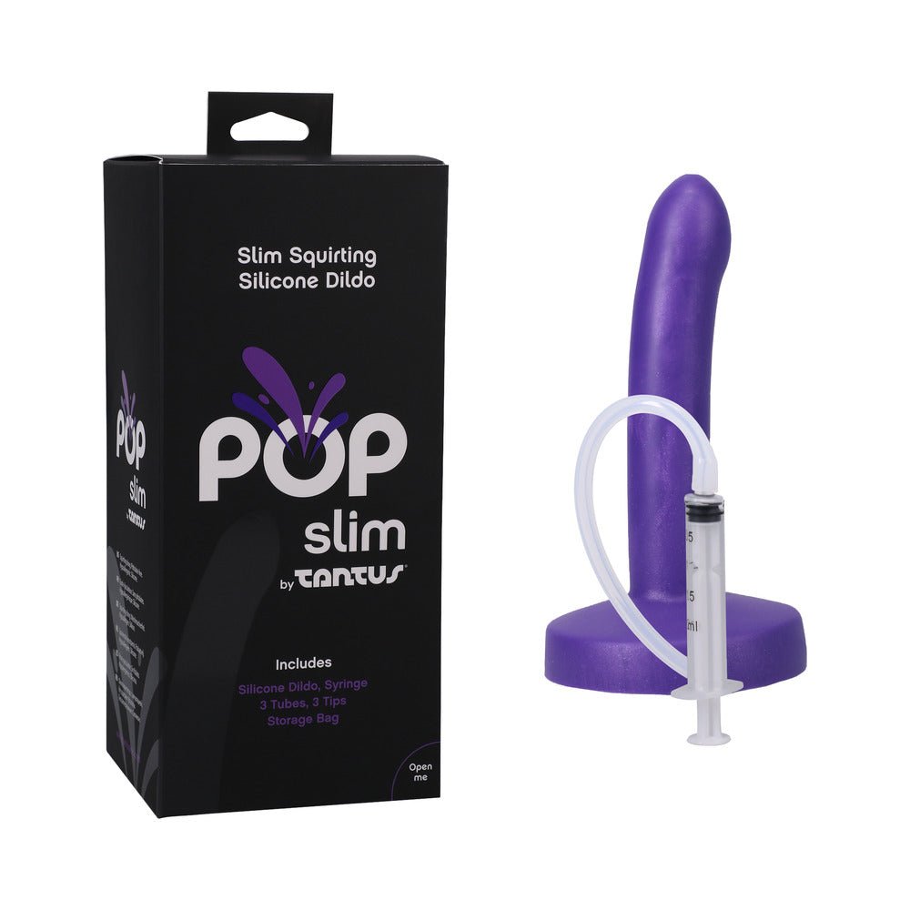tantus-pop-slim-squrting-dildo-indiglow Tantus POP Slim Squrting Dildo Indiglow - Image 1
