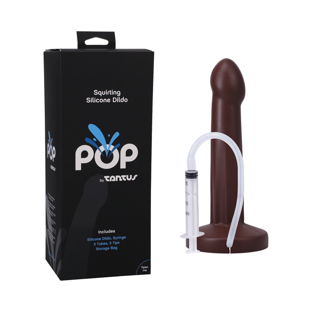 tantus-pop-squirting-dildo-espresso Tantus POP Squirting Dildo Espresso - Image 1