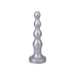 Tantus Ripple Large 8 in. Anal Beads Dildo Medium-Firm Silver - Image 2
