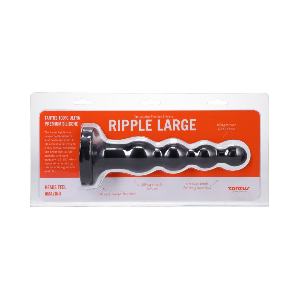 tantus-ripple-large-beaded-anal-plug-onyx Tantus Ripple Large Beaded Anal Plug Onyx - Image 1