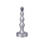Tantus Ripple Small 8 in. Anal Beads Dildo Firm Silver - Image 2