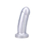 Tantus They/Them Super Soft Dildo Silver - Image 4