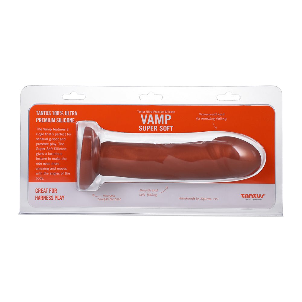 tantus-vamp-super-soft-dildo-copper Tantus Vamp Super Soft Dildo Copper - Image 1