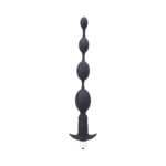Tantus Vibrating Progressive Beads Vibrating Beaded Anal Plug Onyx