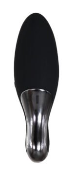 Teardrop Rechargeable Silicone Vibrator – Black - Image 4