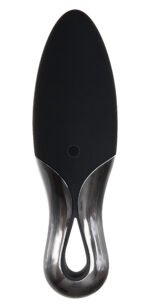 Teardrop Rechargeable Silicone Vibrator – Black - Image 5