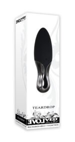 Teardrop Rechargeable Silicone Vibrator – Black - Image 6