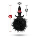 Temptasia - Bunny Tail Pom Plug - Black - Image 3