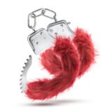 Temptasia - Plush Fur Cuffs - Burgundy - Image 3