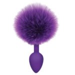 The 9's Cottontails Silicone Bunny Tail Butt Plug  - Purple
