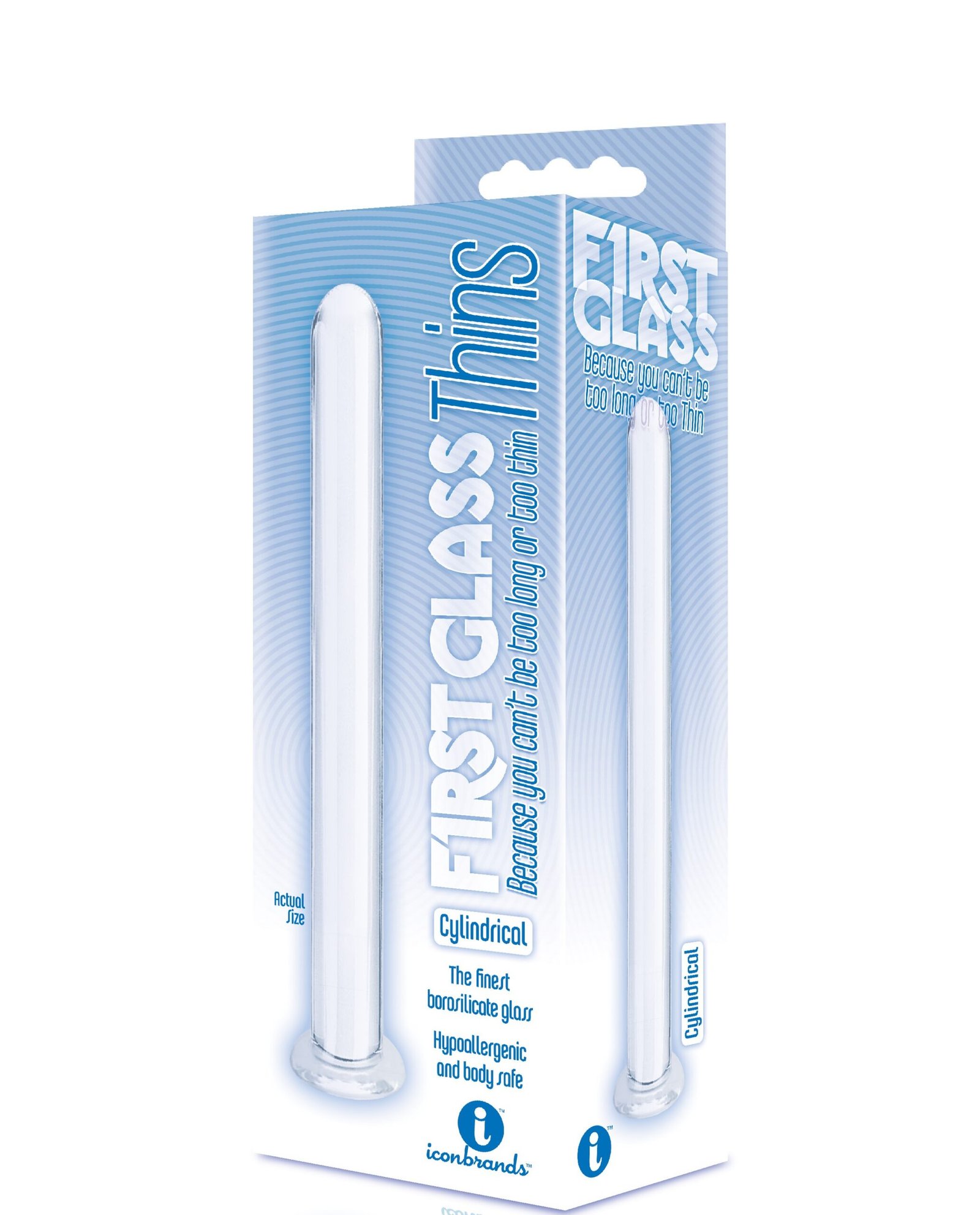 the-9s-glass-thins-clyndrical-glass-plug The 9's Glass Thins - Clyndrical Glass Plug - Image 1