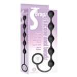 The 9's S-Drops Silicone Anal Beads - Black