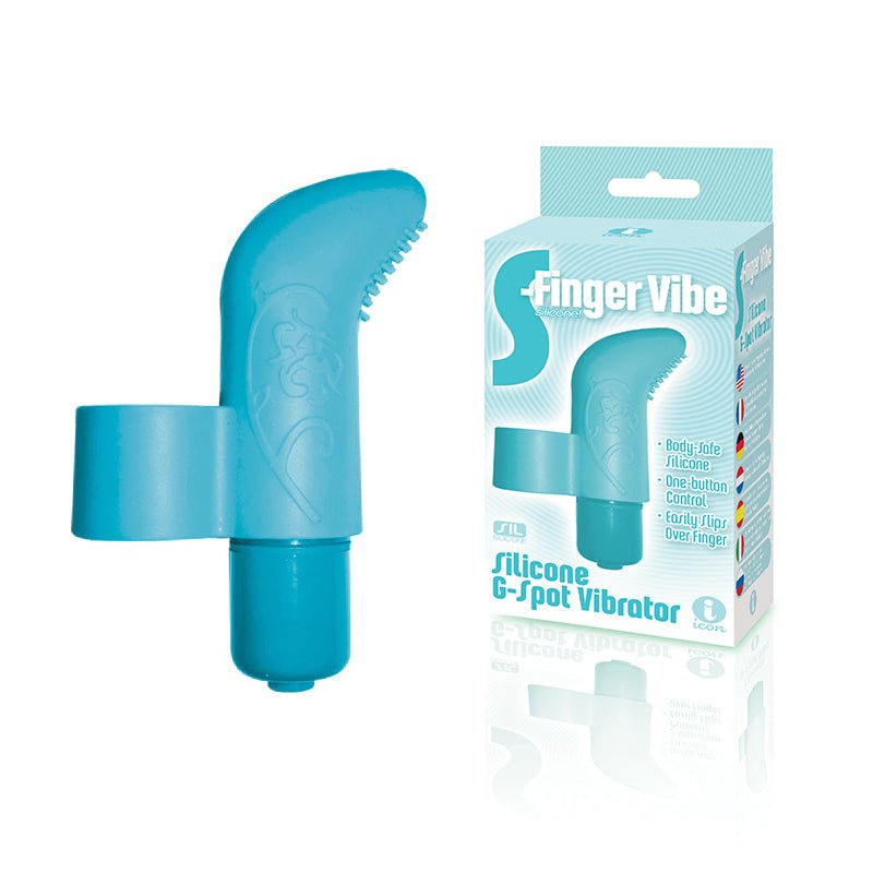 the-9s-s-finger-vibe-blue The 9''s S-Finger Vibe Blue - Image 1