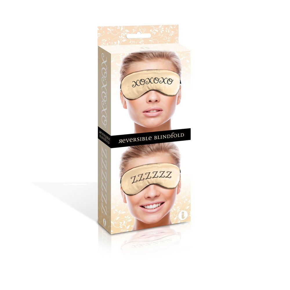 the-9s-xoxozzz-satin-blindfold-blackgold The 9's Xoxo/zzz Satin Blindfold - Black/gold - Image 1