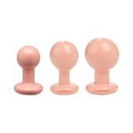 The Classic Round Butt Plug Cream 3-Piece Set - Image 2