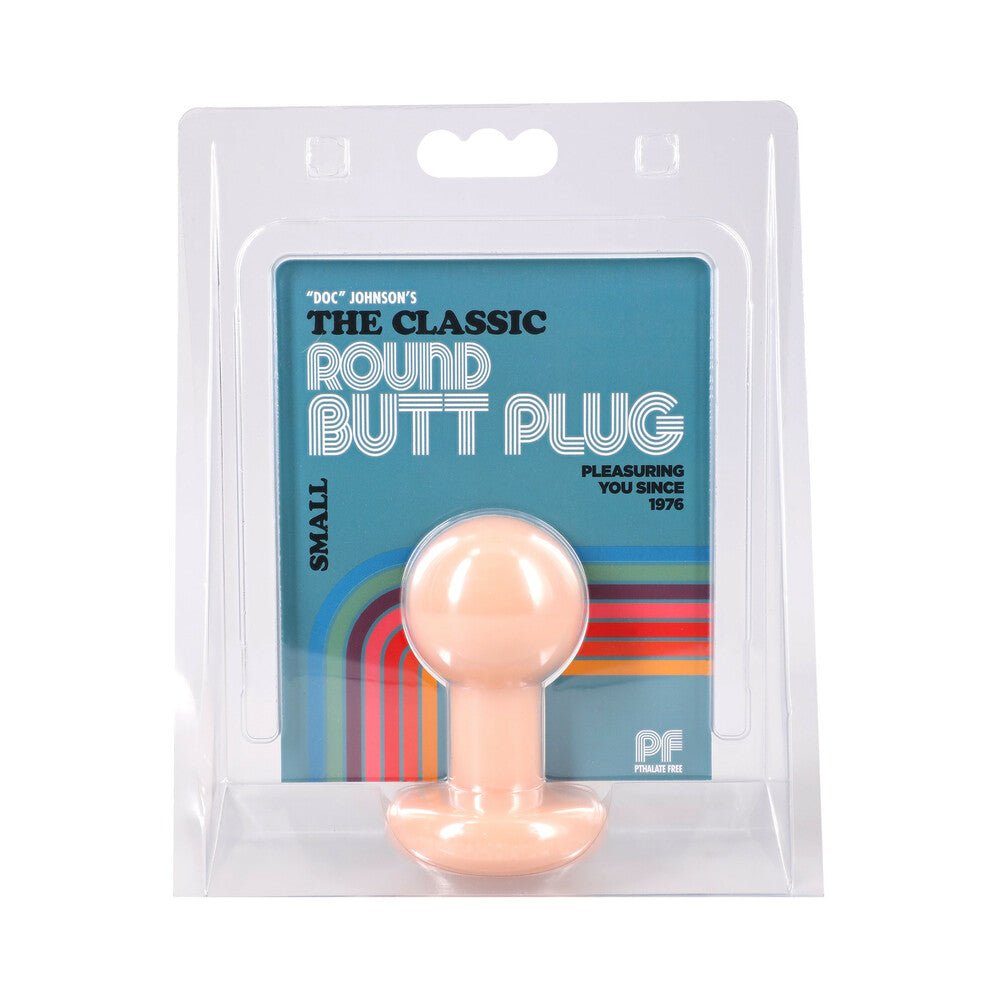 the-classic-round-butt-plug-cream-small The Classic Round Butt Plug Cream Small - Image 1