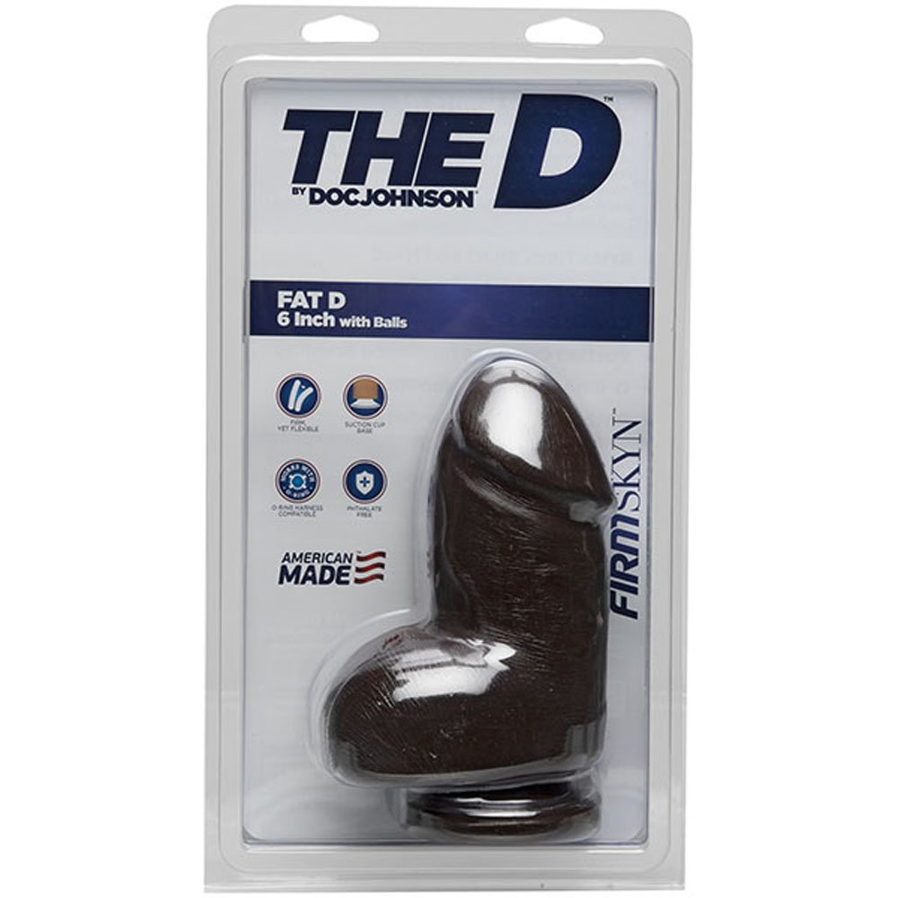 the-d-fat-d-6-inch-with-balls-firmskyn-chocolate The D - Fat D - 6 Inch With Balls - Firmskyn - Chocolate - Image 1