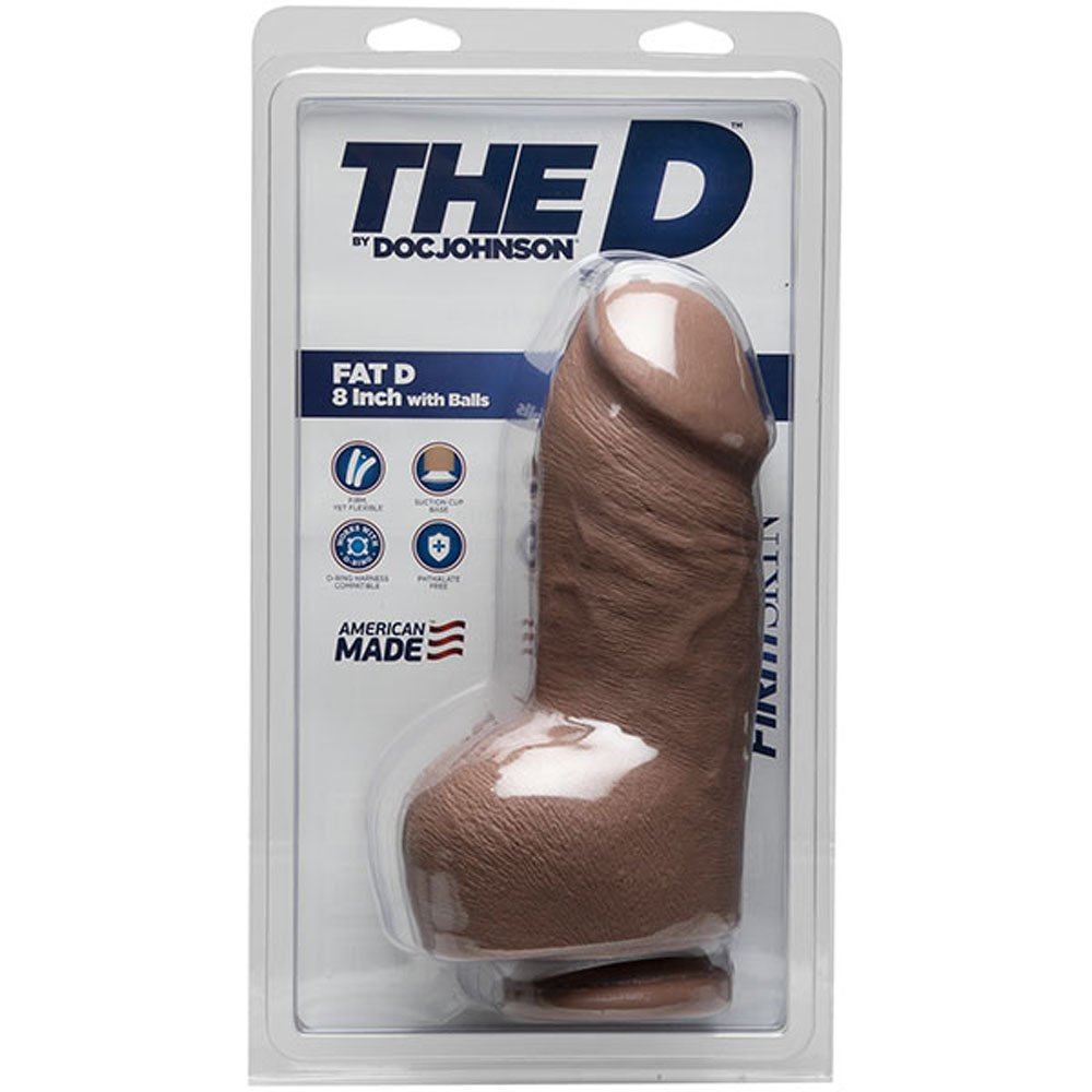 the-d-fat-d-8-inch-with-balls-firmskyn-caramel The D - Fat D - 8 Inch With Balls - Firmskyn - Caramel - Image 1