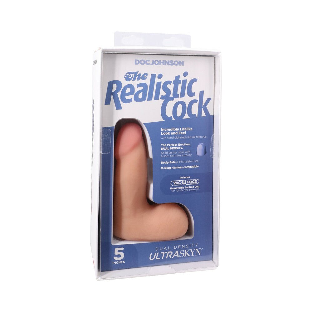 the-realistic-cock-5-in-ultraskyn-vac-u-lock-dildo-with-balls-vanilla The Realistic Cock 5 in. ULTRASKYN Vac-U-Lock Dildo with Balls Vanilla - Image 1