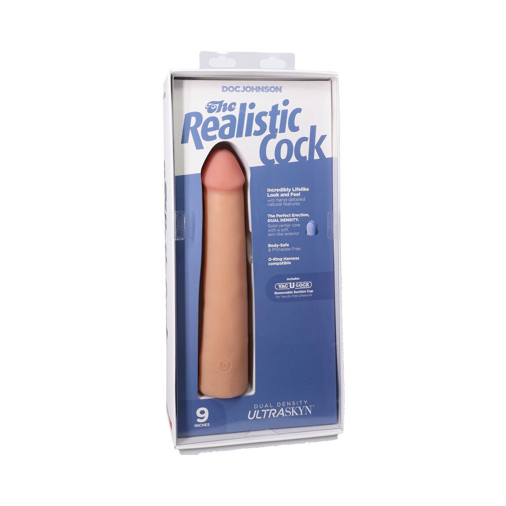 the-realistic-cock-9-in-ultraskyn-vac-u-lock-dildo-vanilla The Realistic Cock 9 in. ULTRASKYN Vac-U-Lock Dildo Vanilla - Image 1