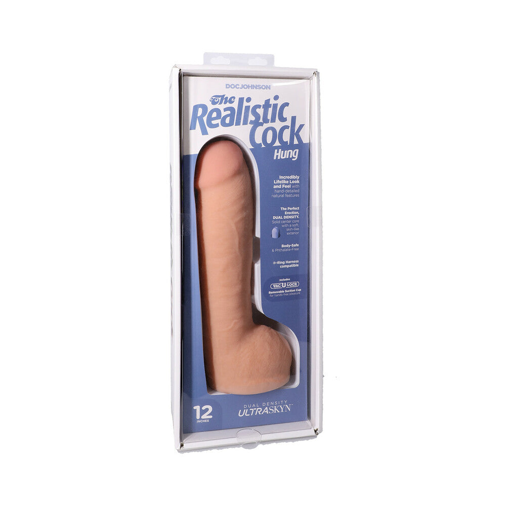 the-realistic-cock-hung-12-in-ultraskyn-vac-u-lock-dildo-vanilla The Realistic Cock Hung 12 in. ULTRASKYN Vac-U-Lock Dildo Vanilla - Image 1