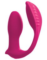 Threesome Double Ecstacy Silicone Vibrator - Pink - Image 2