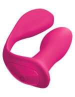 Threesome Double Ecstacy Silicone Vibrator - Pink - Image 4