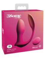 Threesome Double Ecstacy Silicone Vibrator - Pink - Image 5