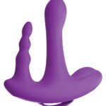 Threesome Rock n' Ride Silicone Vibrator - Purple