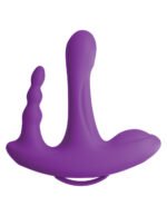 Threesome Rock n' Ride Silicone Vibrator - Purple - Image 4