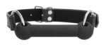 Silicone Bit Gag With Adjustable Bonded Leather  Straps - Black - Image 6