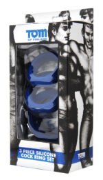 Tom of Finland 3 Pieces Silicone Cock Ring Set