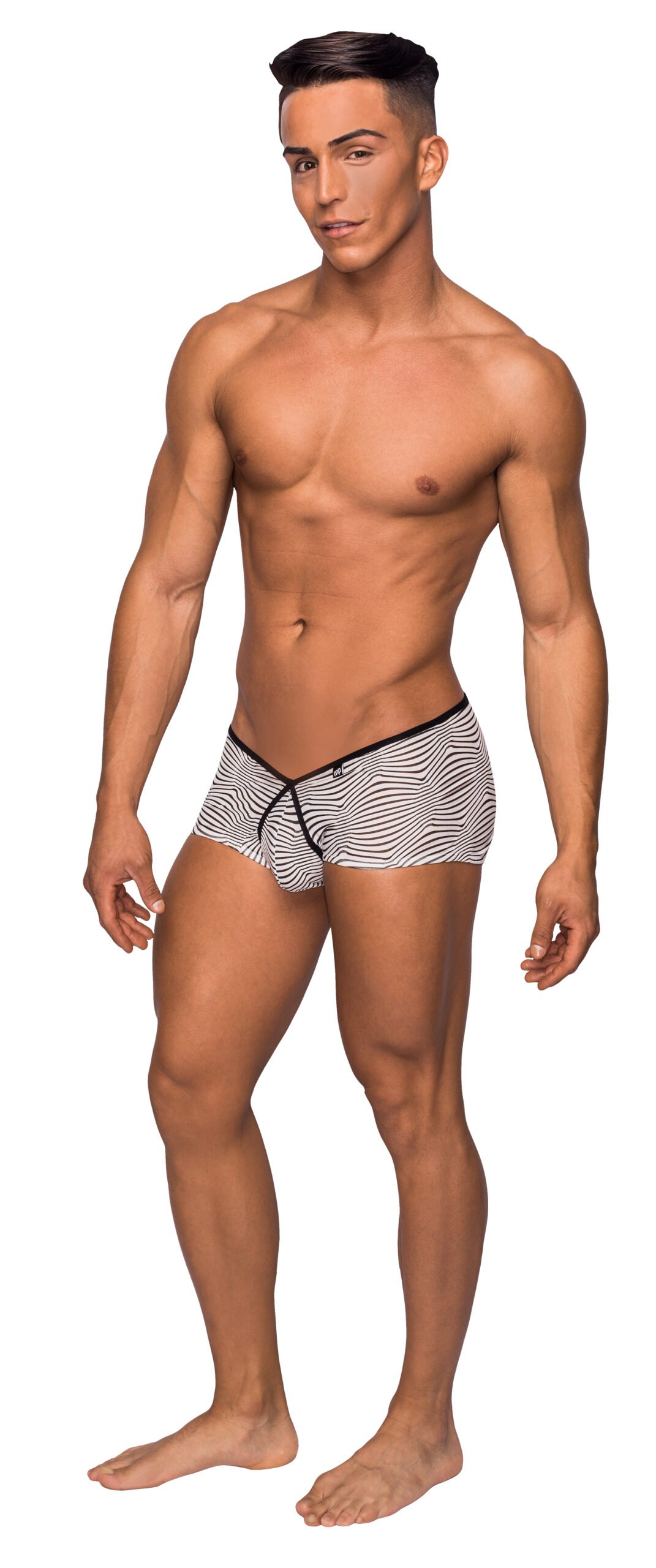 tranquil-abyss-micro-mini-short-medium-white-black Tranquil Abyss - Micro Mini Short - Medium White/ Black - Image 1