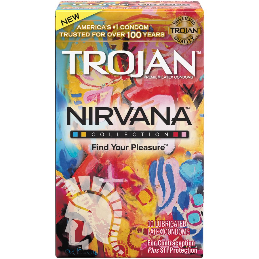 trojan-nirvana-10-pack-assorted-lubricated-latex-condoms Trojan Nirvana - 10 Pack Assorted Lubricated Latex Condoms - Image 1