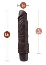Dr. Skin Silicone - Dr. David - 8 Inch Vibrating  Dildo - Brown - Image 10