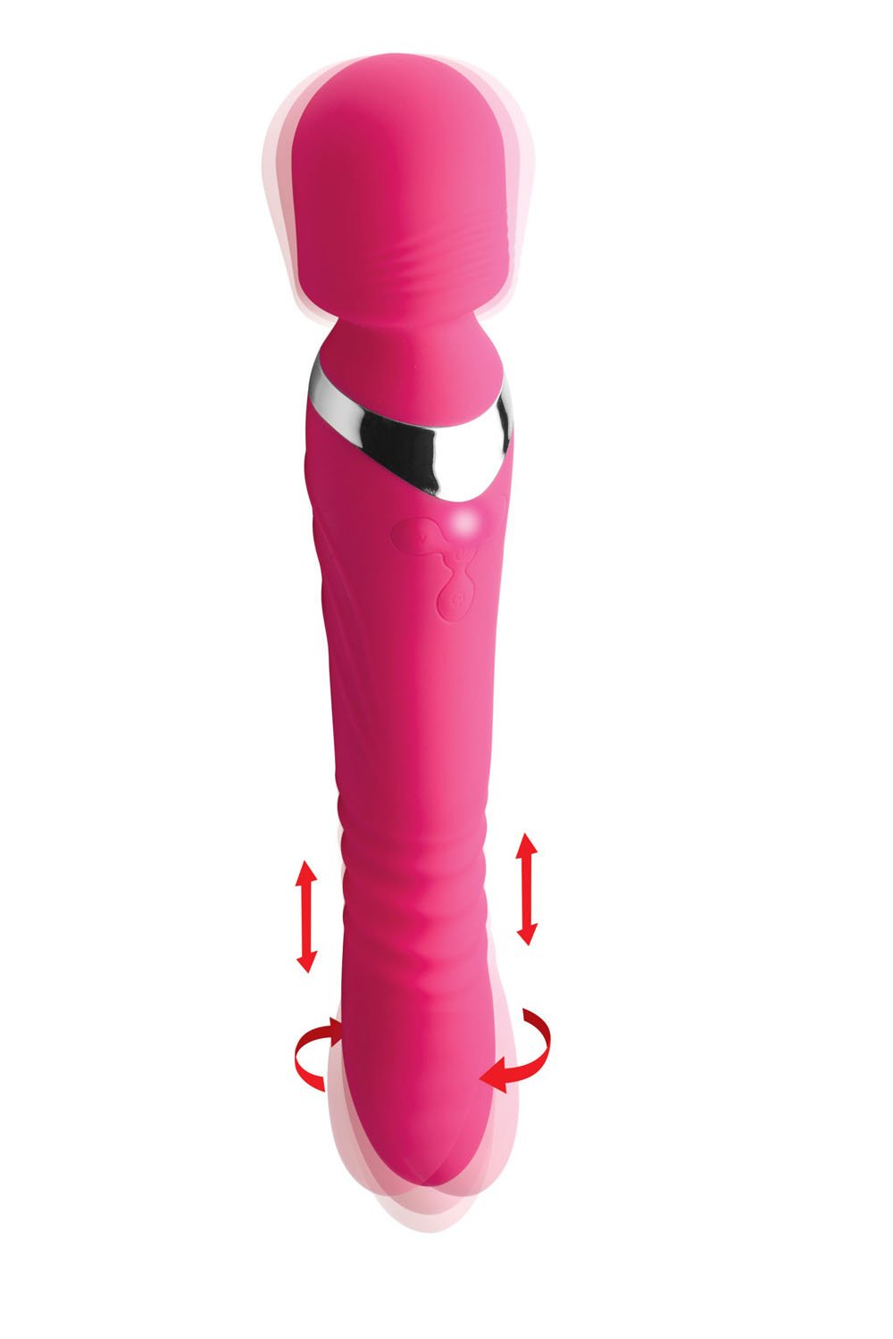 ultra-thrusting-and-vibrating-silicone-wand Ultra Thrusting and Vibrating Silicone Wand - Image 1